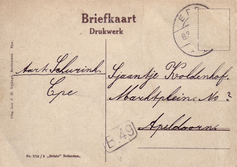 Foto 3. Achterkant De Dorpsschool 1910